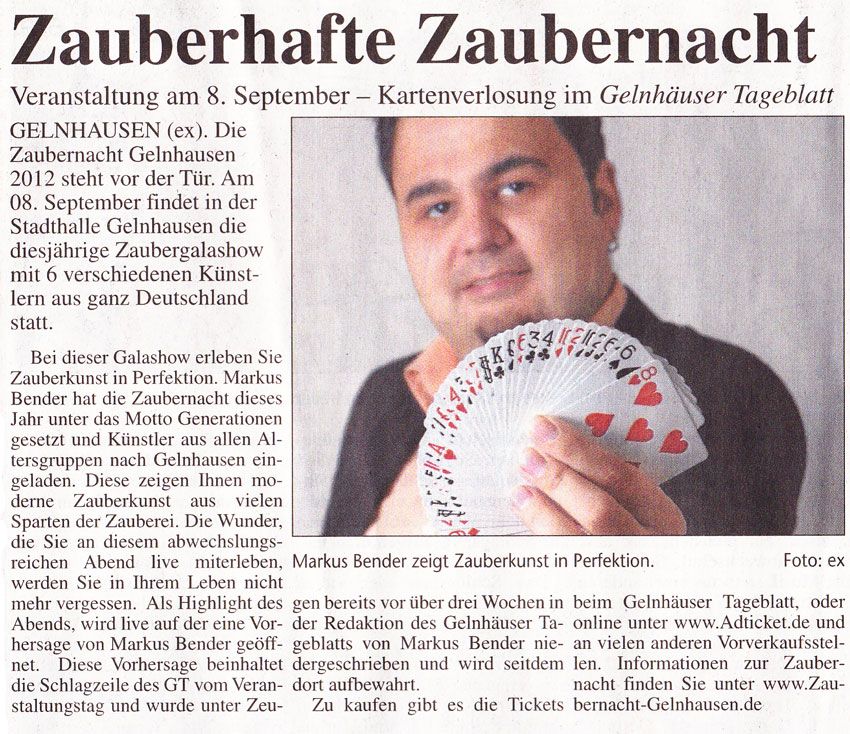 Gelnhäuser Tageblatt 05.09.2012