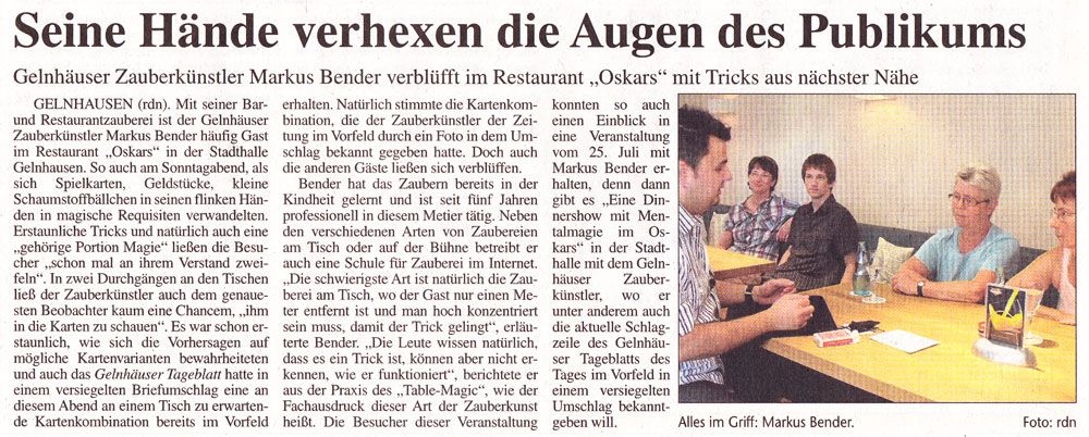 Gelnhäuser Tageblatt 06.07.2010
