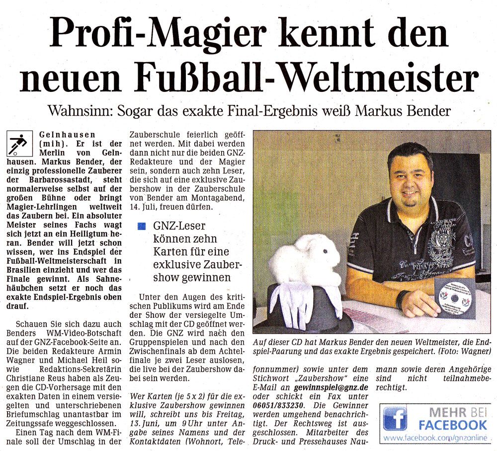 Gelnhäuser Neue Zeitung 07.06.2014